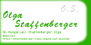 olga staffenberger business card